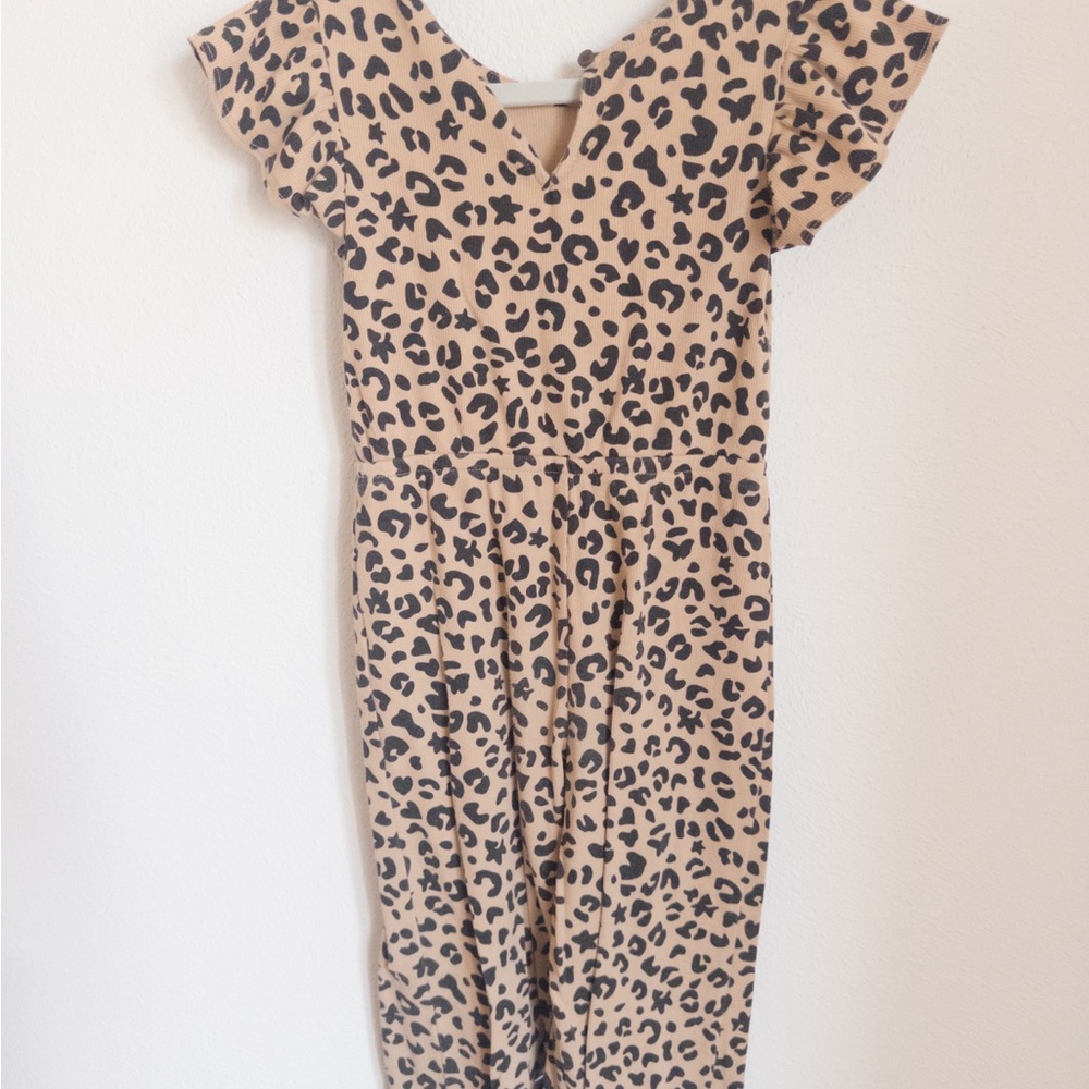 Leopard Print Ruffle Sleeve Dress - Picture 2 of 2